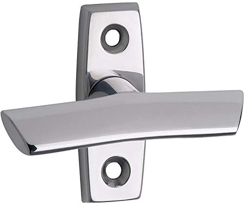 GRUNDMANN Triebolive FAVORIT 1026 - VK 7 x 35 mm, Rosette 25 x 65 mm, Alu poliert, 1 Stück | Zubehör Beschläge Fenster