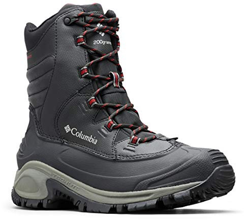 Columbia Bugaboot 3, Stivali da neve Uomo, Black/Bright Red 2023 , 40.5 EU