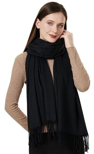 QBSM Schal Damen Warm Herbst Kaschmir Schals Für Damen & Herren Winterschal 20+ Farben Einfarbig & Pashmina Esprit