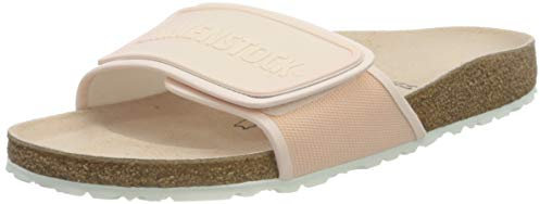 Birkenstock Femme Mules Tema Microfibre Et PU Rose Sandale, 37 EU Étroit