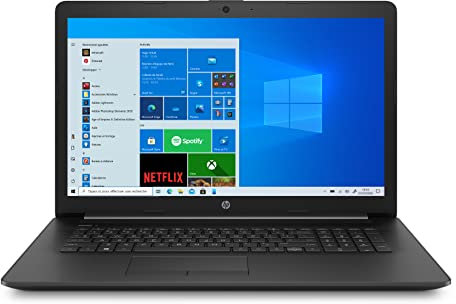 HP 17-by2024nf PC Portable 17.3 HD+ Noir (Intel Core i3, RAM 4 Go, HDD 1 To, AZERTY, Windows 10)