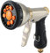 Fippy Pistola De Riego, Pistola Pulverizadora de Metal para Manguera de jardín, 9 Patrones Ajustables, Pistola de agua de metal resistente para riego de plantas, lavado de automóviles y mascotas