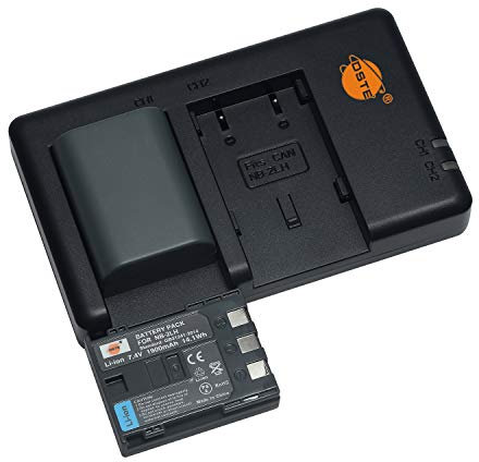 NB-2L 2LH Lot de 2 Batteries de Rechange Rechargeables et Chargeur Double Compatible avec Canon PowerShot G7, G9, S30, S70, S80, VIXIA HF R10, HG10, HV20, HV30, HV40, ZR850, BP-2L50. BP-2L. H, etc.