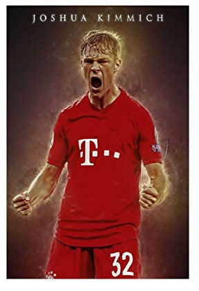 Joshua Kimmich Poster Fußballspieler Leinwand Wandkunst Dekor Gemälde für Wohnzimmer Heimdekoration 50 × 75 cm
