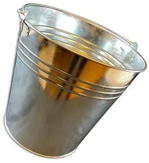 Seau en acier galvanisé à chaud | Ø 31 cm | 15 litres | Anti-corrosion | Anse acier | Usage intérieur extérieur | Produits chauds ou froids | Léger et résistant | Design vintage | Kibros 5550D001