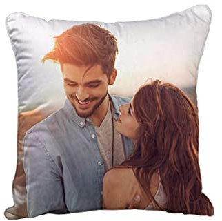 CGFN Personalisierter Kissenbezug, Fotokissen Selbst Gestalten, Personalisiertes Fotogeschenk Doppelseitig mit eigenem Foto Bedruckt, Geburtstag/Weihnachten