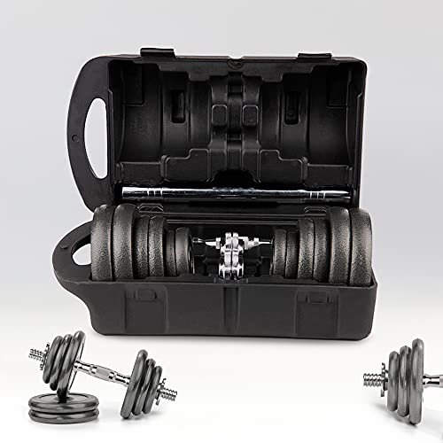 Generic Adjustable Dumbbells Set Cast Iron With Case 20kg - 30kg (30)