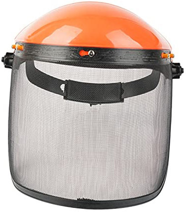 Sharplace Kettensägenhelm mit, Schutzhelm für Kettensägenmäher Motorsensen Forstwirtschaft Holzeinschlag, Orangefarbene Kappen