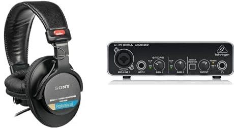 Sony MDR-7506 Studio-Kopfhörer geschlosse & Behringer UMC22 Computer Audio Interface