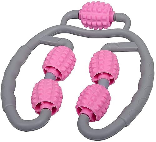 Taozoey Massage Roller, Massageroller, Massagerolle Bein Roller, Beinmassagegerät Cellulite Deep Tissue Massage Arm, Massagerolle Bein, Massagerolle mit Griff Bein, Massagerolle (Rosa5)