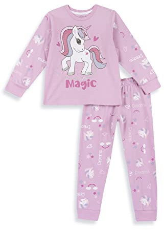 Chicco, Pigiama Lungo con Unicorno in Cotone Leggero, Pigiama Bambina, Abbigliamento Bambina, Designed in Italy