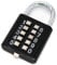 MIONI 10 Position Push Button Combination Padlock, 5 Position Locking Mechanism, (1 Black)