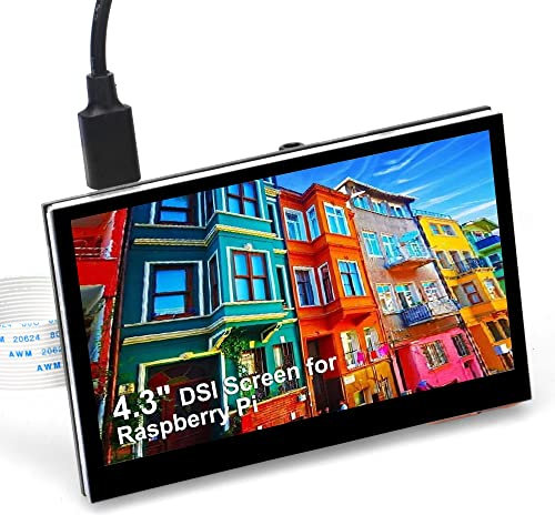 OSOYOO Pantalla táctil capacitiva IPS LCD de 4,3 pulgadas, 800 × 480 DSI, interfaz para Raspberry Pi 4 3 2 Model B B+ 3A+
