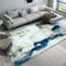 CHOSHOME Teppich Wohnzimmer Blau Waschbarer Teppich 120x170 In und Outdoor Teppich Kurzflor Modern Teppich Schlafzimmer Verwischt Design Teppich Groß Weiche rutschfest Waschbarer Teppich fur Balkon