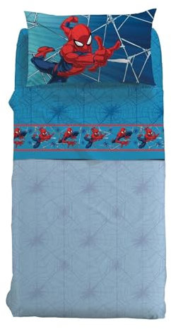 Bettwäsche Marvel Caleffi Spider-Man Force, aus Baumwolle, Einzelbett
