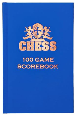 WE Games Schach-Punktebuch und Notizblock, Hardcover, Blau