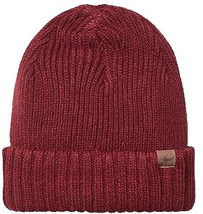 SEALSKINZ | Bacton | Unisex Waterproof Cold Weather Roll Cuff Beanie Hat | Everyday Use & Outdoor Activity | Three-Layer Insulation Technology | Microfleece Lining Red