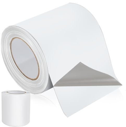 DBREAKS Ruban étanche blanc en butyle, 10CM*15M Bande d'étanchéité, Ruban butyle EPDM renforcée, Auto-Adhésif Ruban Butyle, Ruban super étanche en caoutchouc butyle, Bande etancheite toiture