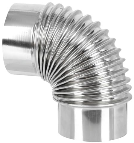 Edelstahlrohr Kamin Rohrbogen aus Edelstahl für Outdoor Silber
