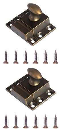 Turn Catches Harmac House® 2 Pack Twist Door Locks Cupboard Cabinet Wardrobe Thumb Turn Catch Latches