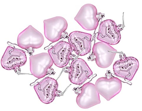 PRETYZOOM 2 Kisten Urlaubs Party Valentinstag Herzdekoration Girlande Weihnachtsschmuck Weihnachtsdekorationen dekorativer Anhänger hängende Dekoration Weihnachtsbaum schmücken Geschenk Rosa