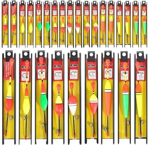 prota 27 Stück Fishing Posen Set, Angelposen Angeln Schwimmer, Angeln Bobber Float Mit Senkblei Angelset mit Schwimmer für Friedfische Forellen Aal Zander See Fluss Bach (5#, 7#, 9#)
