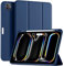 Maledan Coque pour iPad Pro 11 Pouces 2024 (M4 5ème Génération) avec Porte-Stylet, Housse iPad Pro Case Protective TPU Souple Supporte Apple Pencil Pro/USB-C, Réveil/Veille Automatique, Bleu Marine