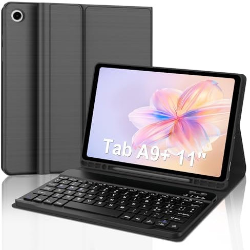 Custodia con Tastiera per Samsung Galaxy Tab A9+ /A9 Plus 11 2023 (SM-X210/X216/X218), Italiano QWERTY Rimovibile Bluetooth Tastiera, Custodia con Supporto Pencil per Samsung Galaxy Tab A9 plus