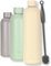 Milu Thermosflasche 1L Isolierte Edelstahl Thermo Trinkflasche Thermoskanne Auslaufsichere Isolierflasche doppelwandig - Kohlensäure geeignet – inkl. Reinigungsbürste (Diamond-Sand, 1L)