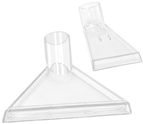 BEASAFY 2 Pièces Embout Aspirateur Eau 38mm, Réutilisable Buse Aspirateur Eau, Transparent Embout Shampouineuse pour Aspirateur, Suceur Aspirateur Universel pour Nettoyer Les Canapés, Tapis, Coussins