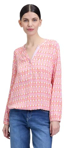 Cartoon Damen Casual-Bluse mit Muster 44, Orange/Rosé
