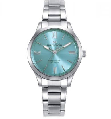 Mark Maddox Marais MM1024-93: Reloj de Mujer de Acero con Esfera Azul y Movimiento Cuarzo