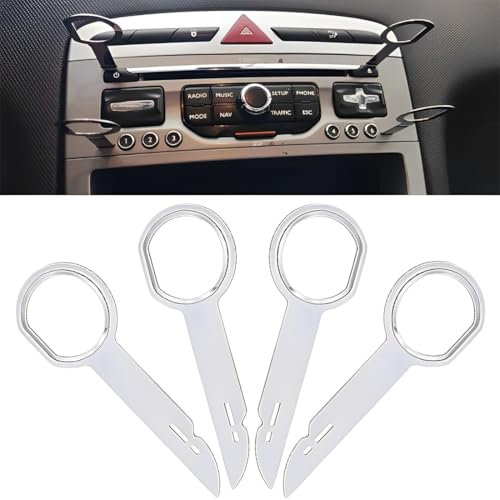 ZORVUJI Autoradio Ausbauwerkzeug, Schlüssel zum Entfernen des Autoradios Gesetzt, Universal Pin Haken Werkzeuge, Kompatibel mit CDX, MEX, Radio Head Unit CD Player Pins