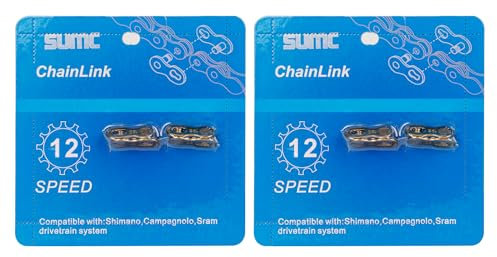 Bike Chain Quick Link- Reusable Bike Chain Missing Quick Connector- Master Links Compatible with Shimano, Sram and KMC Chains 6 7 8 9 10 11 12speed Missing Link (Gold, 12 Speed)