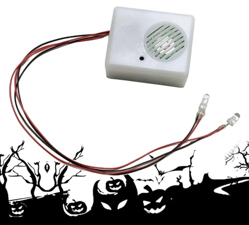 Haut-parleur fantôme hurlant - Haut-parleur activé par la voix | Détecteur de fantômes activé par la voix pour Halloween | Outils effrayants multifonctions pour Halloween, accessoire de cri alimenté