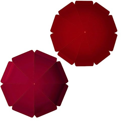 Auvent rond imperméable en polyester durable de rechange pour parasol / rouge vin/2,8 m 8/10 bras et longue durée