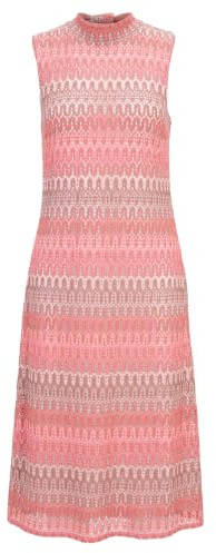 Cartoon Damen Midikleid mit Stehkragen