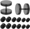 6 Paare Fake Tunnel Ohrringe Set Fake Plug Schwarz Ohrstecker Schwarz Herren Runde Titan Ohrringe Matt Tunnel Hypoallergen Stud 6 Größen 5mm-10mm