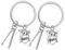 TINEASUR 2st Schlagzeug Schlüssel Bund Trommelverzierung Schlüsselanhänger Für Musikinstrumente Snare-drum-ornament Snare-drum Schlüsselanhänger Schlagzeuger-ornament Zinklegierung Silver