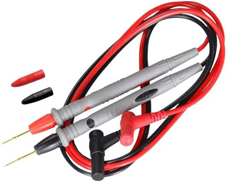 1 Pair Multimeter Test Leads - 1000V 10A Probes - Digital Meter Testing Wires - Compatible with Electrical Tools - 1M Cable for Circuit Measurement (Black Red)