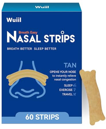 Cerotti Nasali,60 Cerottini Nasali,Cerotti Nasali Per Facilitare La Respirazione,Aiuta A Ridurre Il Russare,Migliora La Respirazione E Sonno,Nasal Strips Per Ridurre Congestione Nasale,Strisce Nasali