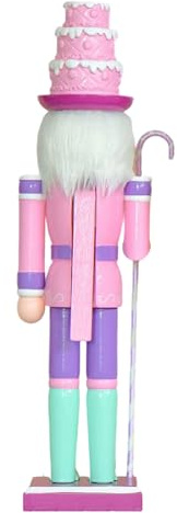 ordinarYone 15inch Wooden Nutcrackers Soldier Christmas Decoration HandPainted Festives Tabletop Decoration For Holidays Home Displa