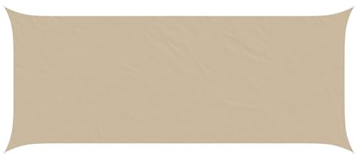 vidaXL Sonnensegel Beige 6 x 2,5 m 100 % Polyester Oxford, Outdoor Schatten, UV-beständig, rechteckiger Pavillon, Polyesterüberzug, moderner Balkon, wasserdicht am Pool