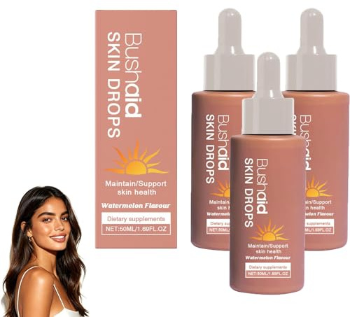 Drinkable Tanning Drops,Drops Bräunungstropfen Zum Trinken,Sun Glow Tropfen zum Trinken,Selbstbräuner für Körper und Gesicht,Ohne Sonnenschäden for All Skin Types (3PCS)