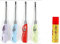 Flaminaire 1 Ricarica Gas + 1 Accendino accendigas Denny Flexy Ricaricabile con sicura, regolatore di Fiamma e spioncino Livello Gas (Viola)