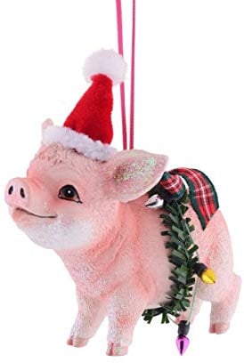 Gift Company Schwein Christbaumschmuck, Glas, 10,8cm