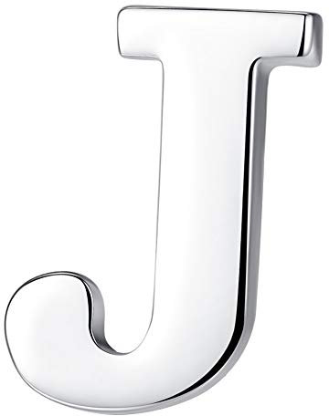 HONEY BEAR 1 Stück Buchstaben Brief Broschen Pins A bis Z, Edelstahl für Herren/Damen Anzug Hemd, Geschäft Hochzeit Geschenk,Silber,MEHRWEG (J 0.59inches)