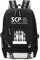 WANHONGYUE SCP Anime Cosplay Schultasche Rucksack Laptop Backpack mit USB-Ladeanschluss Schwarz / 10