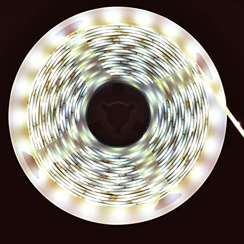 iNextStation 12V LED Streifen Warmweiß, 5M/300 LEDs SMD 2835 Schneidbar LED Strip IP65 Wasserdichtes Selbstklebend LED Leiste Band für DIY Innen Küche Weihnachten Deko, Kein Netzteil/Stecker