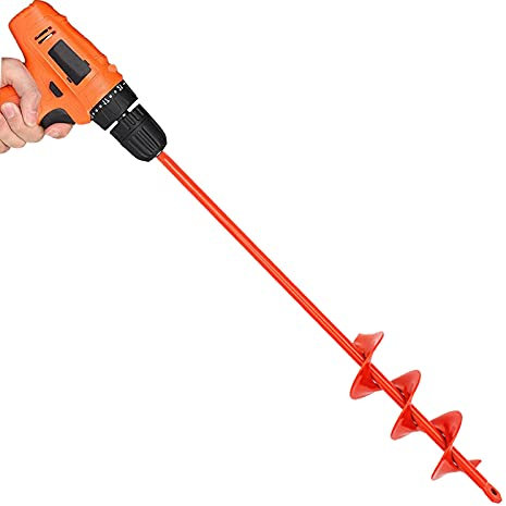 MAXCCINO - Punta per trapano a coclea per piantare 5,1 cm (D) x 14,5 cm (L), trapano a spirale per trapano esagonale da 3/8, per piantine di scavatori a bulbo per lettiera e scavare piante rapide